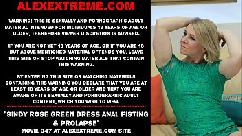 Sindy rose vestido verde fisting anal e prolapso